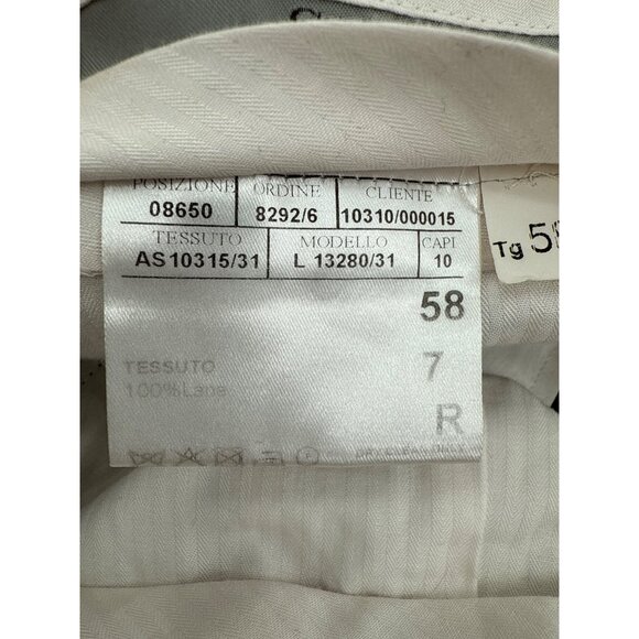 Canali Mens Wool Dress‎ Pants Blue Flat-Front 40x29 - Picture 6 of 6